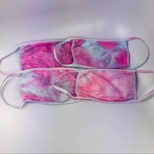 Washable Cotton Candy Color Tie Dye Face Mask